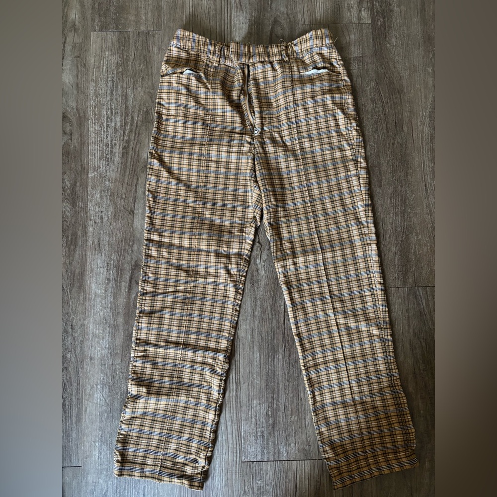 Urban Outfitters Plaid Chinos in Brown